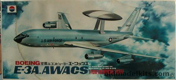 Nitto 1/100 Boeing E-3A (EC-137D) AWACS (707) - KC-135 with Clear Cockpit and Engine Nacelles, 424-2000 plastic model kit